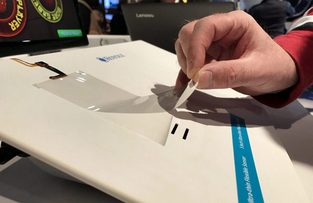 Royole’s ultra-thin flexible sensor at CES show
