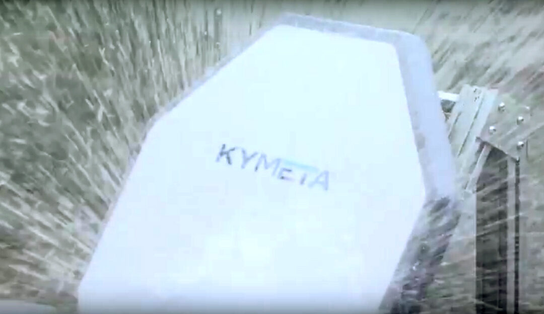 Kymeta makes a splash with flat panel testing