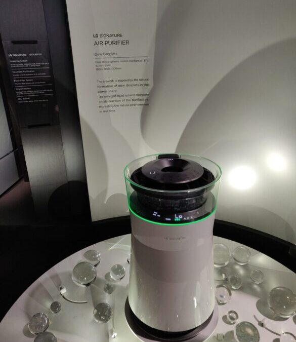 Art meets air purifier LG Signature air filtration system 2019 CES.