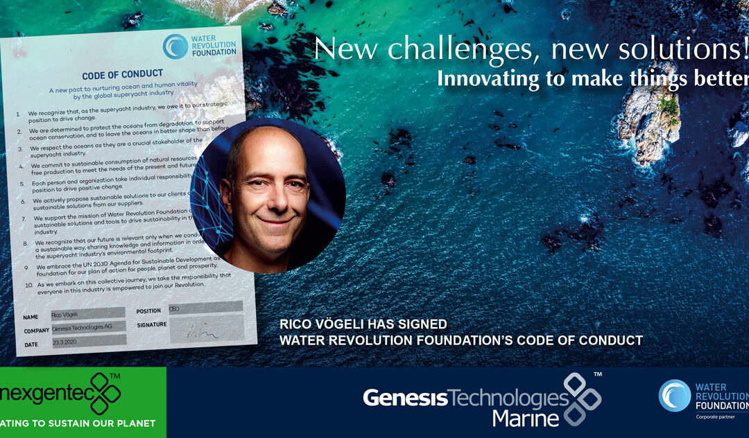 Genesis Technologies sign up to Water Revolution code of conduct